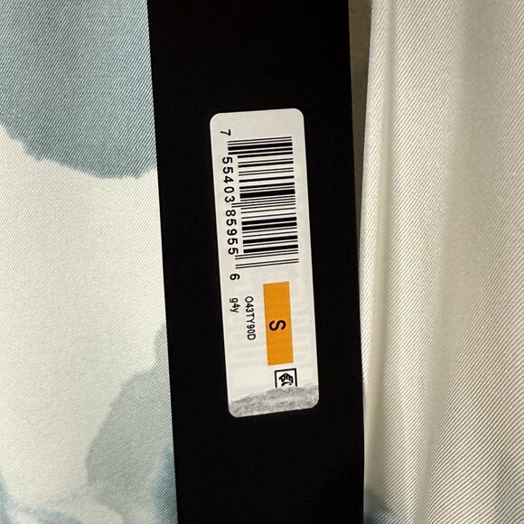 NWT Donna Karan New York Floral Tie-Neck Blouse, S - Picture 10 of 12